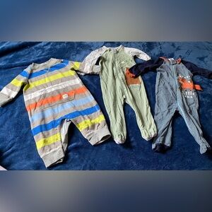Colorful Striped Kids Footie 3 piece